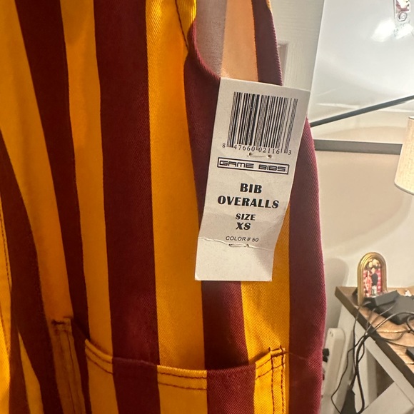 FSU handy overalls. XS. Garnet & Gold Adult Game Bibs. - Picture 4 of 6